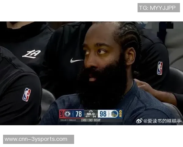 哈登失误未回头巴图姆踩线后失落卢指导直接选择离场